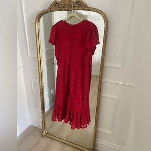 Rachel Parcell Red Lace Dress